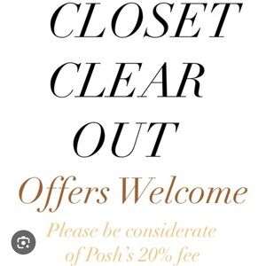 Closet Clear Out Sign